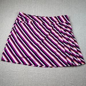 Tail Women’s XL Multicolor Striped Golf Skort – Pull-On Performance Skirt Active